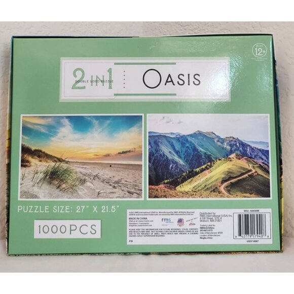 1000 Piece Double Sided Jigsaw Puzzle: Oasis. Brand New! - Picture 7 of 7